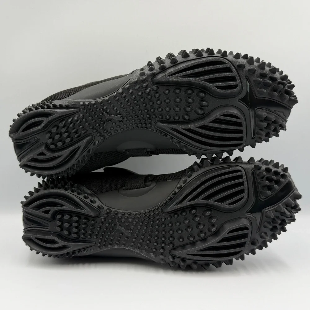 Puma Mostro OG Prime Sneakers Womens 8.5 Black Spiked Low Top Mesh Straps *NEW*